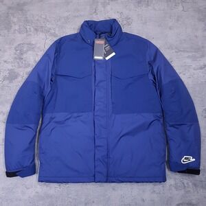 NIKE Sportswear M65 Tech Pack Fill Thermore Full Zip Jacket‎ Mens MEDIUM Blue